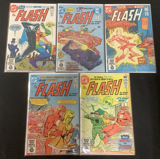 The Flash #299-303 Comic Lot, DC, Cary Bates/Fred Hembeck/Carmine Infantino