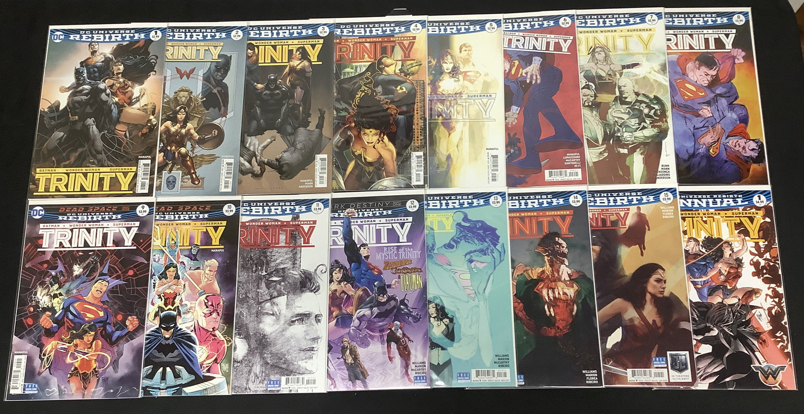 Trinity #1-15 + Annual #1 Comic Lot, DC Rebirth, Francis Manapul, 2016