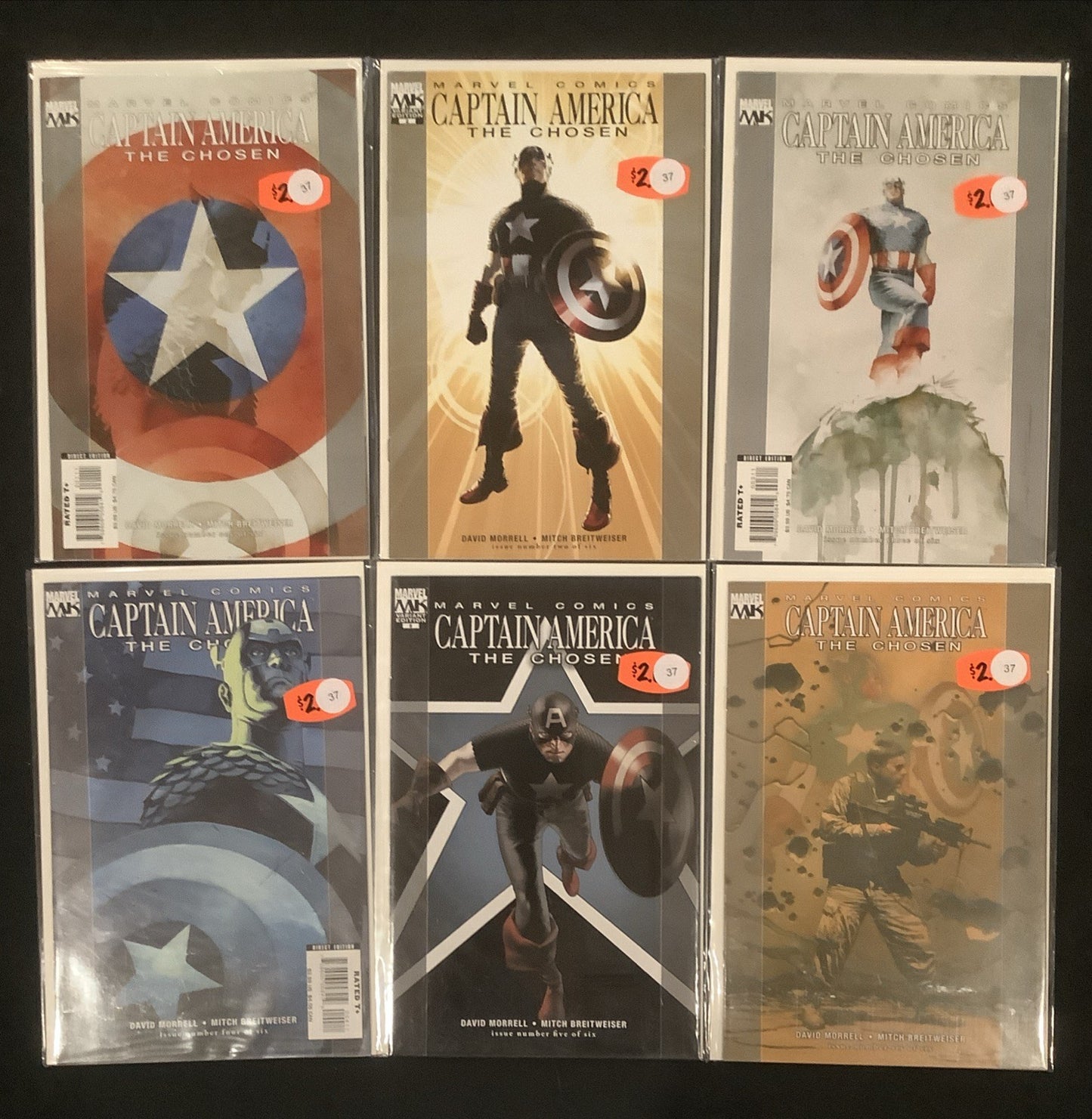 Captain America The Chosen #1-6 Complete Comic Set, Marvel Knights, Morrell