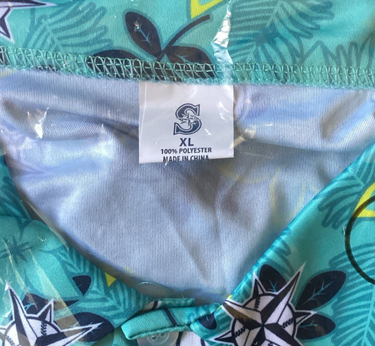 Seattle Mariners MLB 2025 NIP Men’s Aloha Hawaiian Button Up Shirt (XL)