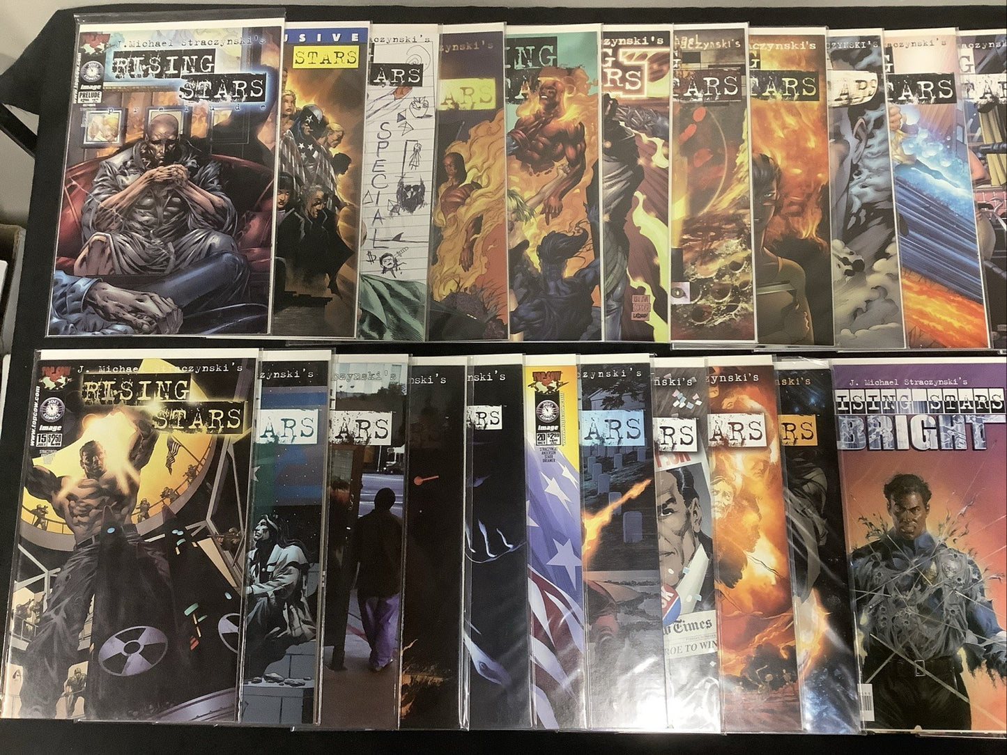 Rising Stars #Prelude-#24 + Top Cow Sketch #1 + Born In Fire TPB + Bright #1-3