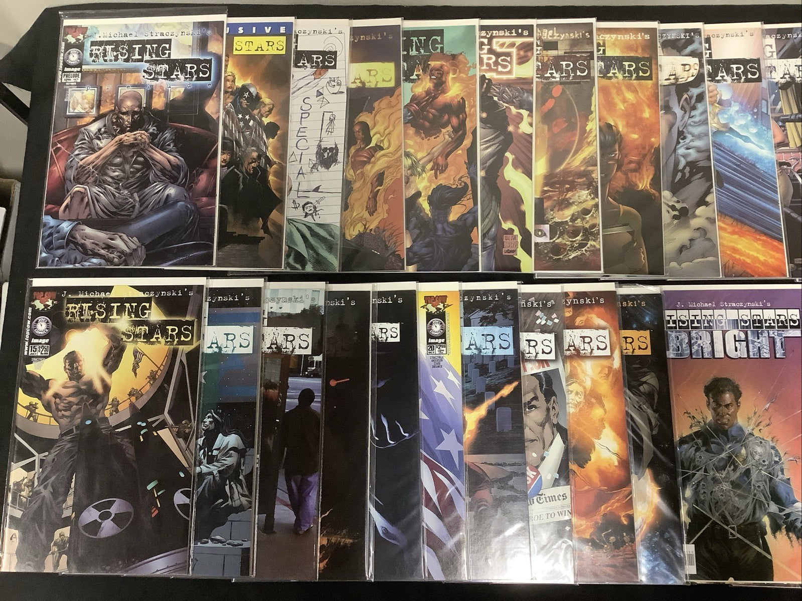 Rising Stars #Prelude-#24 + Top Cow Sketch #1 + Born In Fire TPB + Bright #1-3