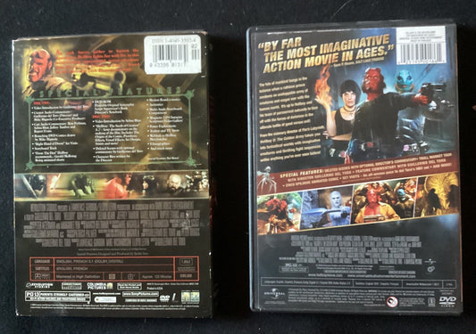 Hellboy / Hellboy II: The Golden Army - DVD, Like New -PS