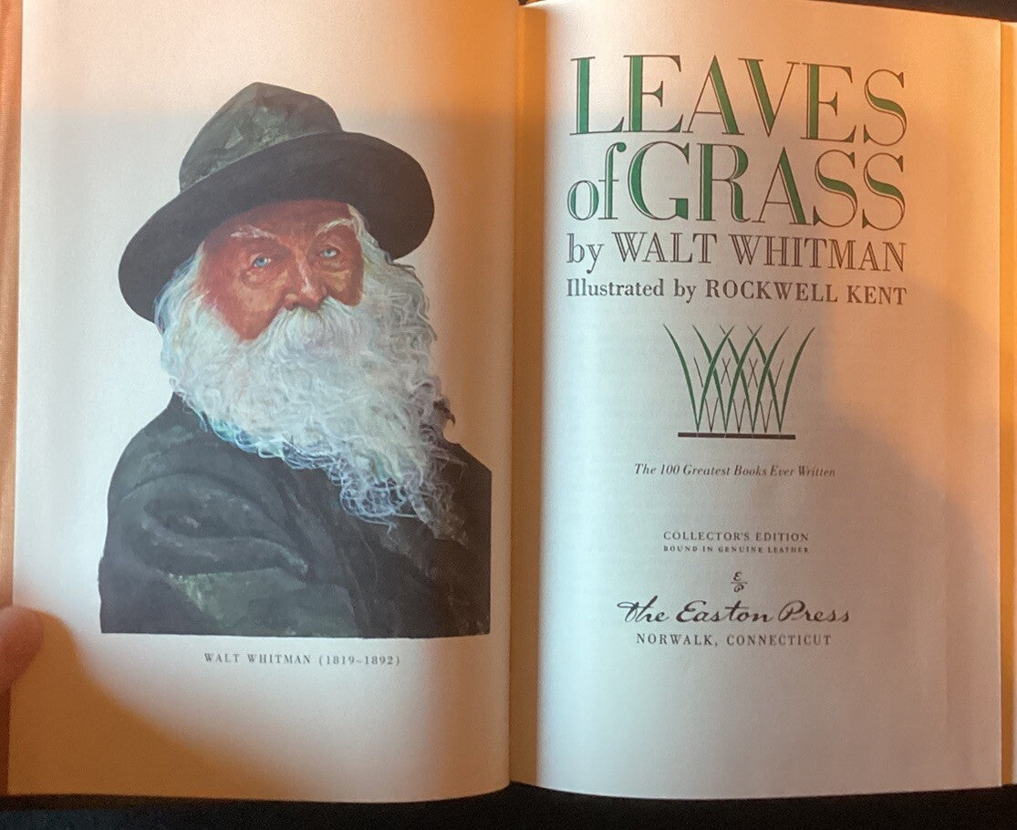 1977 Leaves of Grass Walt Whitman Easton Press  Collectors Edition Leather -JD