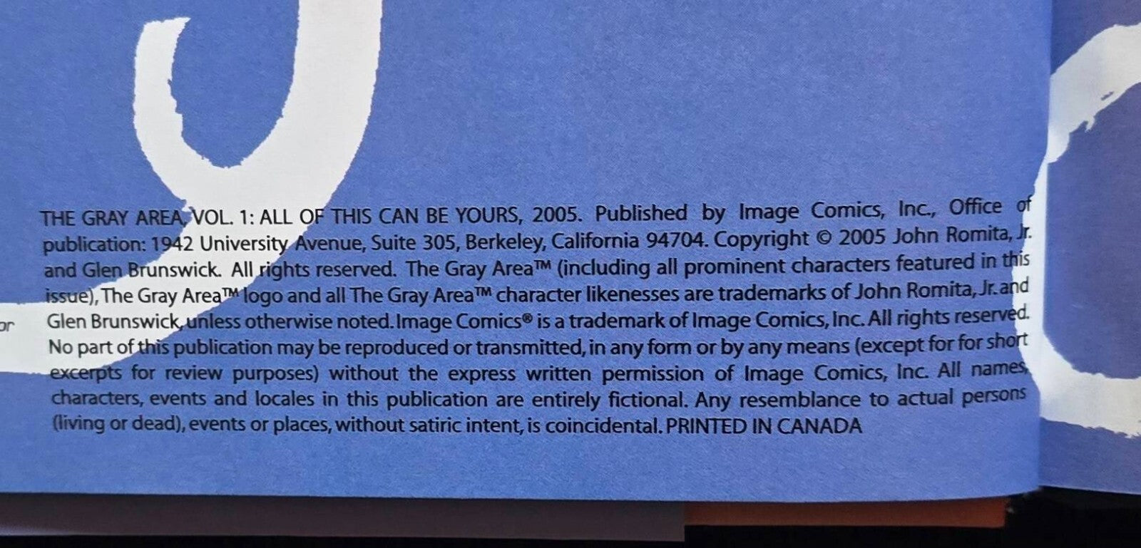 The Grey Area Vol.1 - All Of This Can Be Yours (S&N HC Image JRJR! 2005)