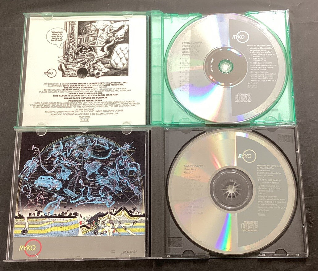 Frank Zappa 4 CD Lot FZ3 (Roxy & Elsewhere, One Size Fits All, Like New)-JD