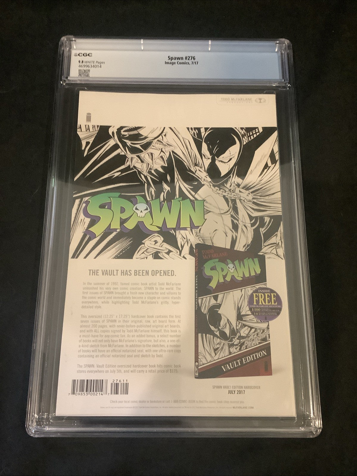 Spawn #276 (Image Comics) CGC Graded 9.8 (NM/M) White Pages, Darragh Savage