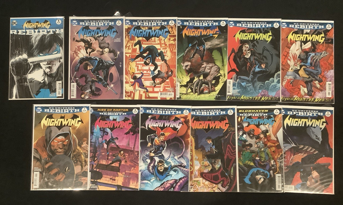 Nightwing #2-12 + Rebirth #1 Comic Lot, DC Comics, Tim Seeley, 1st App Defacer