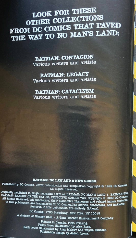 Batman - No Law And A New Order (1999) No Man's Land Tie-In!
