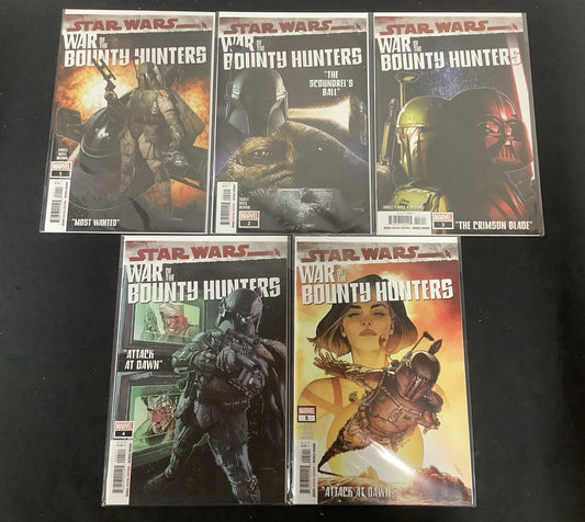 Star Wars War of the Bounty Hunters #1-5 Comic Lot, Marvel, Charles Soule, 2021