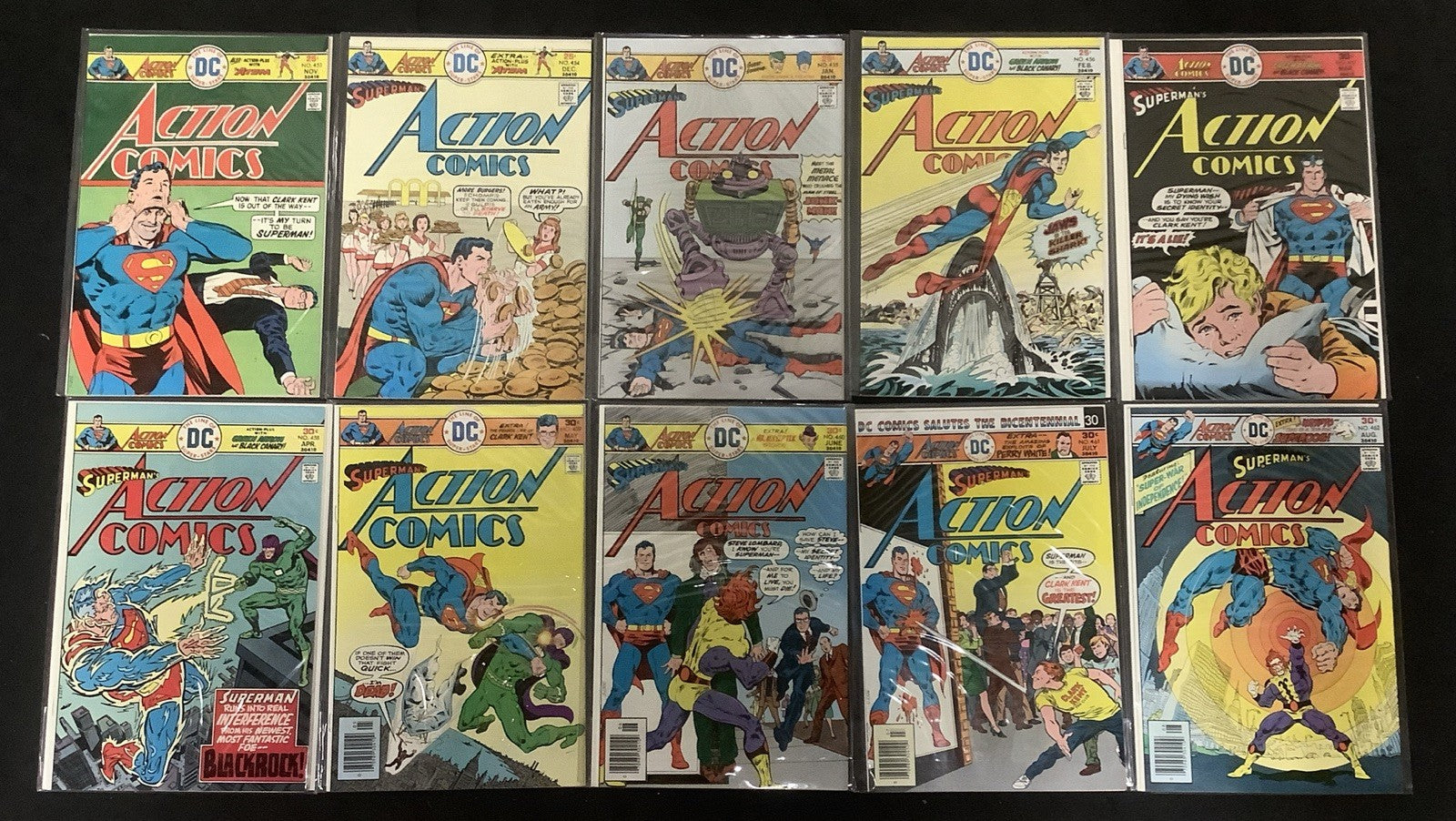 Action Comics #458-462 Comic Lot, DC Comics, Controversial Comic Cover