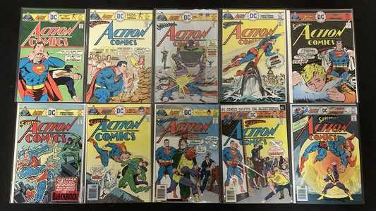 Action Comics #458-462 Comic Lot, DC Comics, Controversial Comic Cover