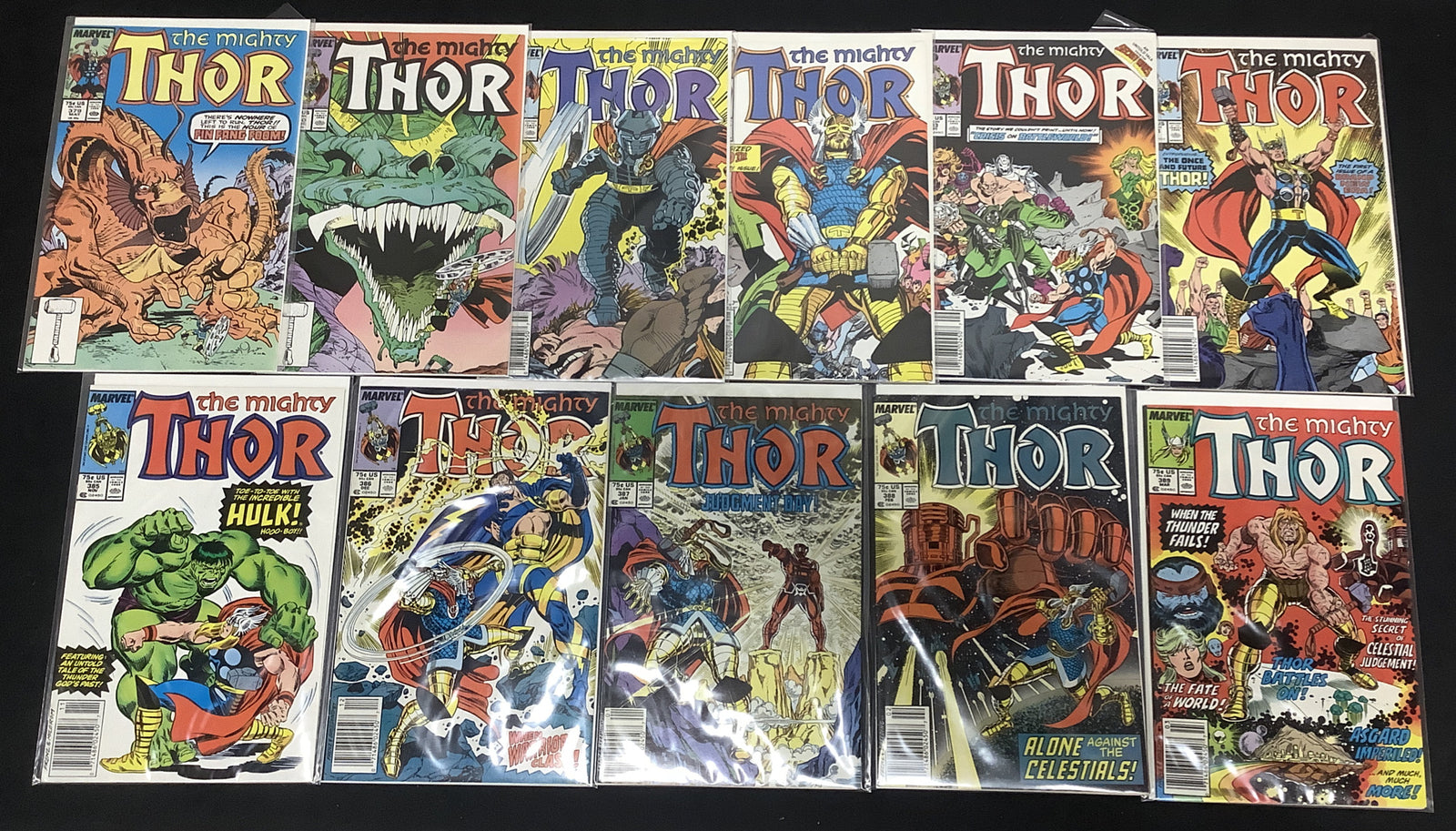 The Mighty Thor #379-389 Comic Lot, Marvel, Walter Simonson, 1st App Exitar