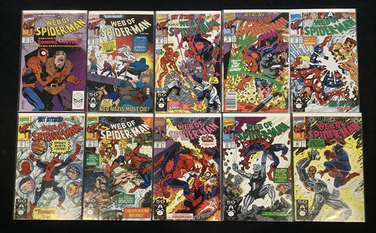 Web of Spider-Man #71-80 Comic Lot, Marvel Comics Cloak And Dagger Appearance
