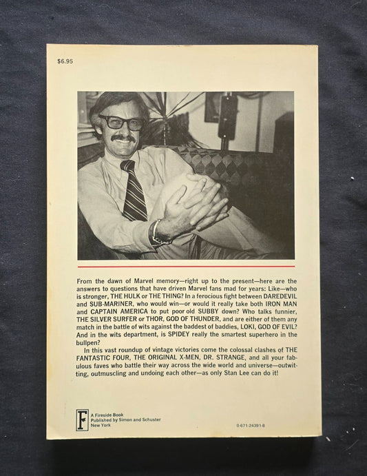 Marvel's Greatest Superhero Battles By Stan Lee (1st Ed Fireside 1978) Awesome!
