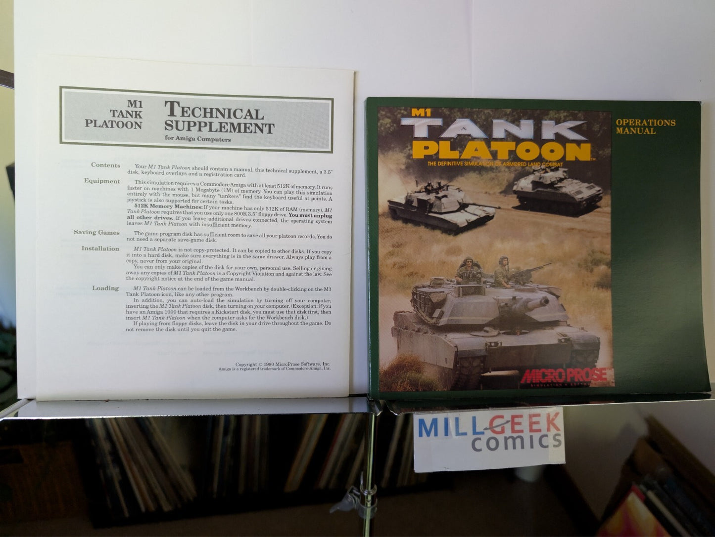 M1 Tank Platoon (Amiga) Big Box with Manuals NO DISKS -JD