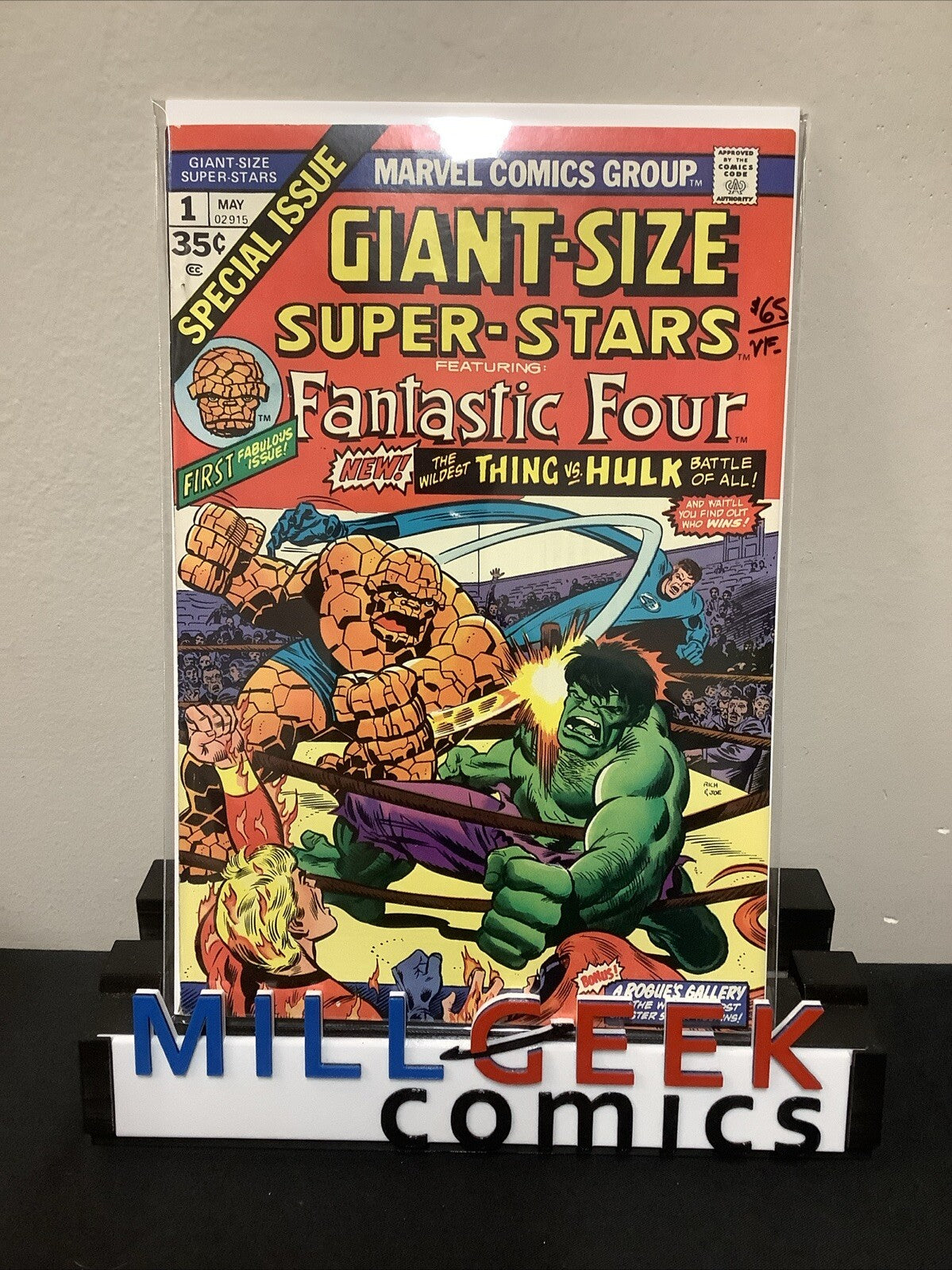 Giant-Size Super-Stars #1 (May 1974) VF- (7.5) Rusty Staples, 3/8” Spine Split