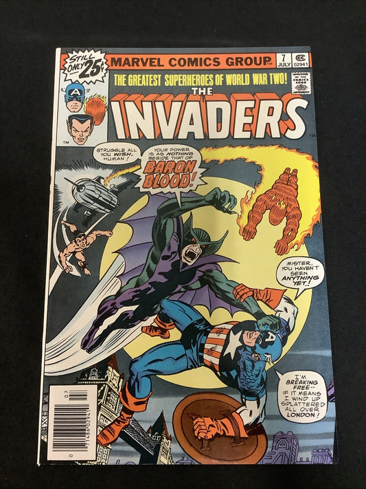 Invaders #7 (Marvel Comics 1976) VF+ (8.5) 1st App Baron Blood & Union Jack