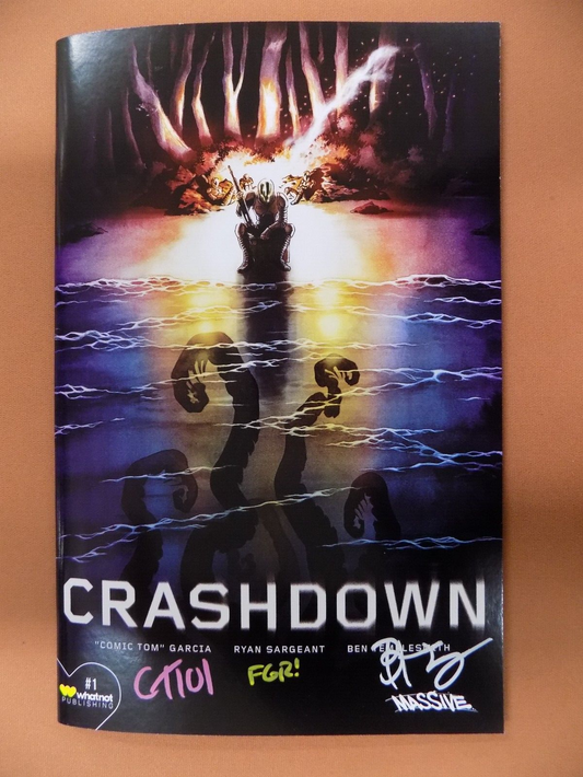 Crashdown #1 Mill Geek Comics Exclusive Martinez Variant Triple Signed