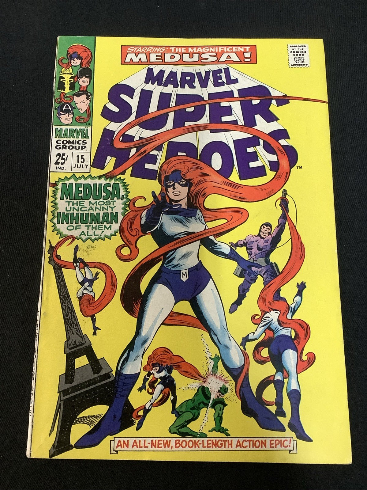 Marvel Super-Heroes #15 (Marvel Comics July 1968) F/VF (7.0) Medusa