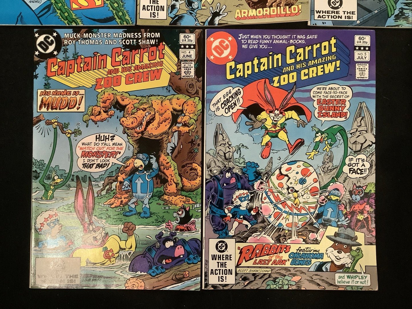 Captain Carrot and His Amazing Zoo Crew #1-5 Comic Lot, DC Comics, 1982