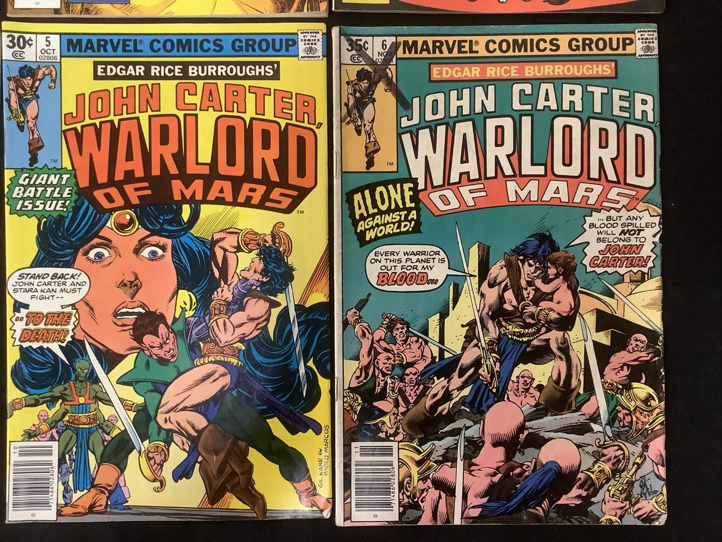 John Carter Warlord of Mars #1-6 Comic Lot, Reader Copies, 1st App John Carter