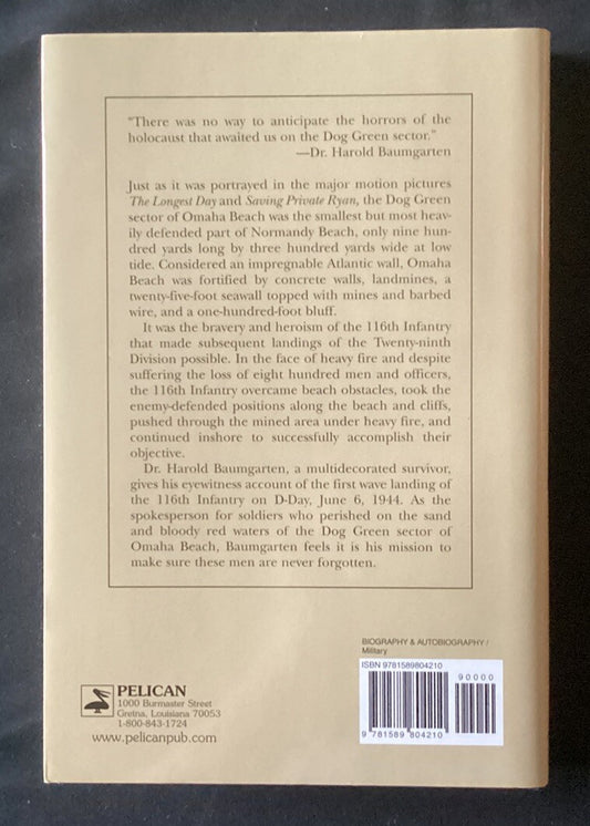 D-Day Survivor: An Autobiography by Dr Harold Baumgarten Hardcover Book  -JD