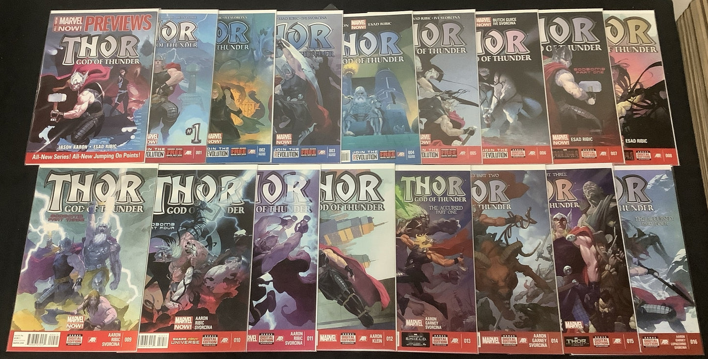 Thor God Of Thunder #1-16 + Marvel Now Previews #2, Gore The God Butcher, Knull