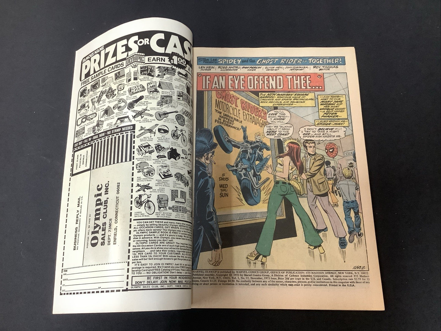 Marvel Team-Up #15 (Marvel 1973) Fine (6.0) Top Staple Rust, 1st App The Orb