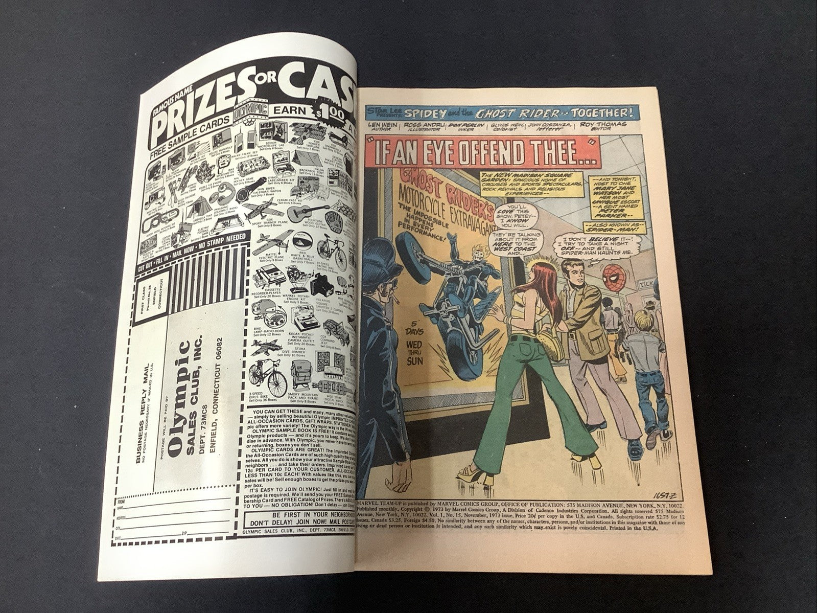 Marvel Team-Up #15 (Marvel 1973) Fine (6.0) Top Staple Rust, 1st App The Orb