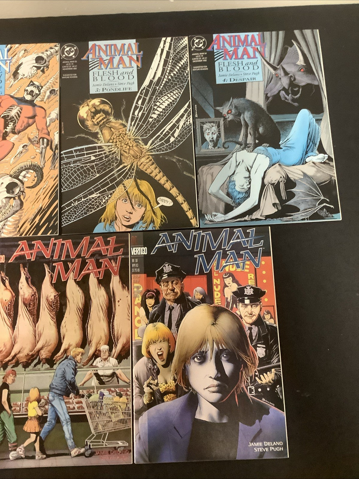 Animal Man #50-58 Comic Lot, DC Comics, Flesh And Blood, Brian Bolland, 1992