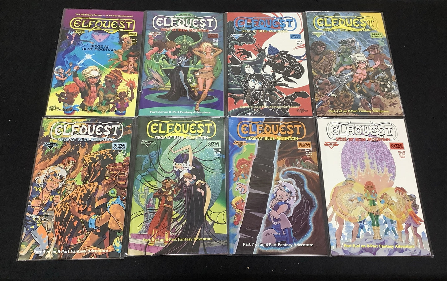 Elfquest Siege At Blue Mountain #1-8 Complete Series 1988 Apple Comics