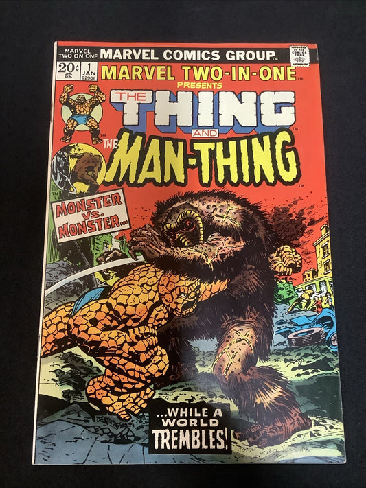 Marvel Two-in-One #1 (Marvel Comics 1974) F/VF (7.0) Significant Top Staple Rust