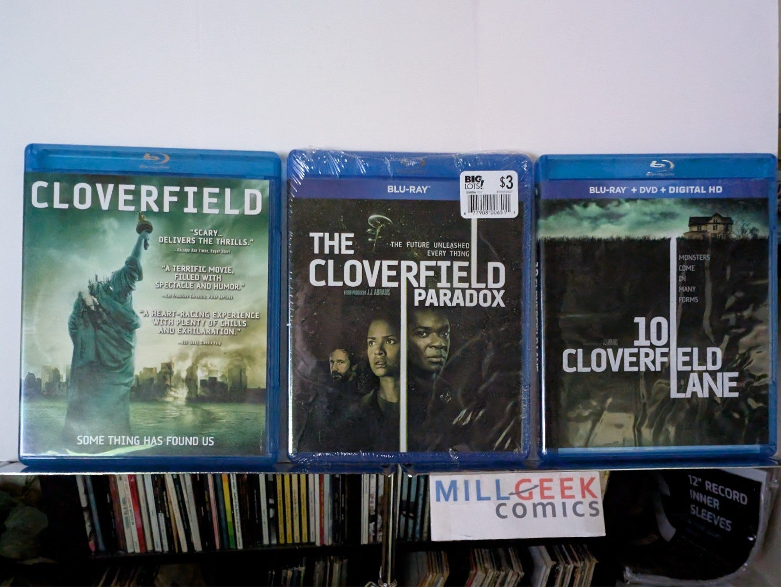 Cloverfield / The Cloverfield Paradox / 10 Cloverfield Lane (Blu-Ray) -JD