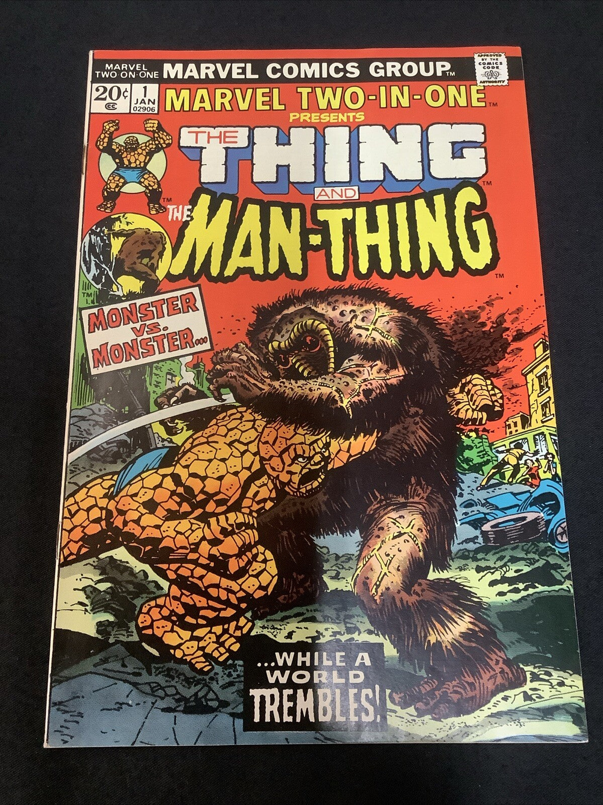 Marvel Two-in-One #1 (Marvel Comics 1974) F/VF (7.0) Significant Top Staple Rust