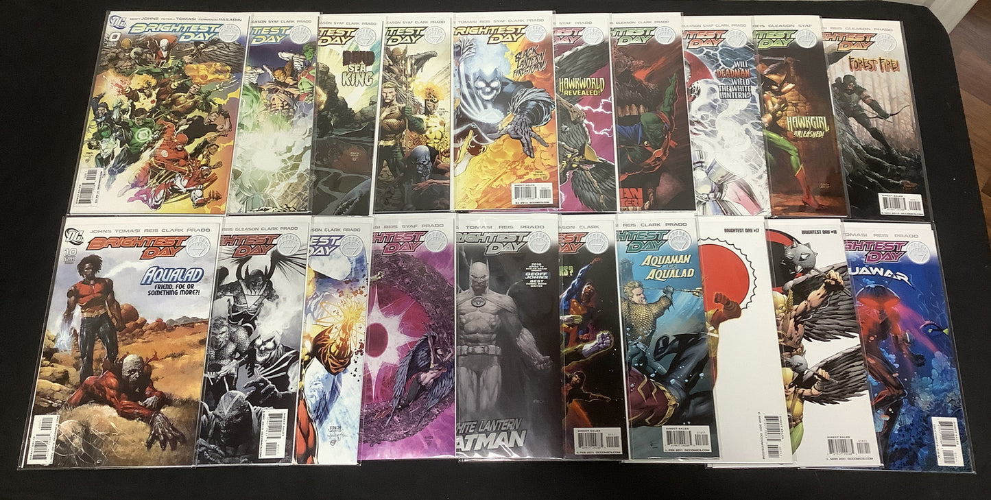 Brightest Day #0-19 Comic Lot, DC, Geoff Johns, 1st App Jackson Hyde (Aqualad)