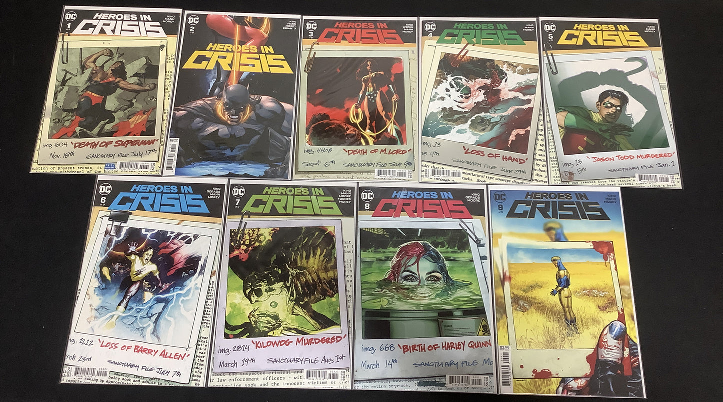 Heroes In Crisis #1-9 Complete Comic Series, DC, Tom King Clay Mann