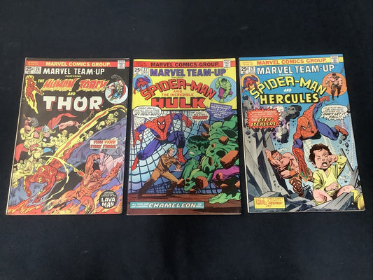 Marvel Team-Up #26-28 Comic Lot, Spider-Man And Thor/Hulk/Hercules