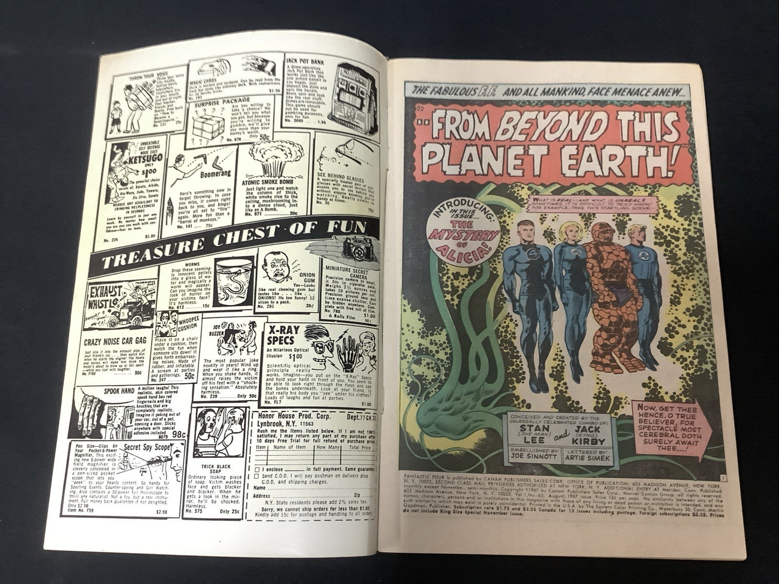 Fantastic Four #65 (Marvel Comics August 1967) F- (5.5) 1st Ronan The Accuser