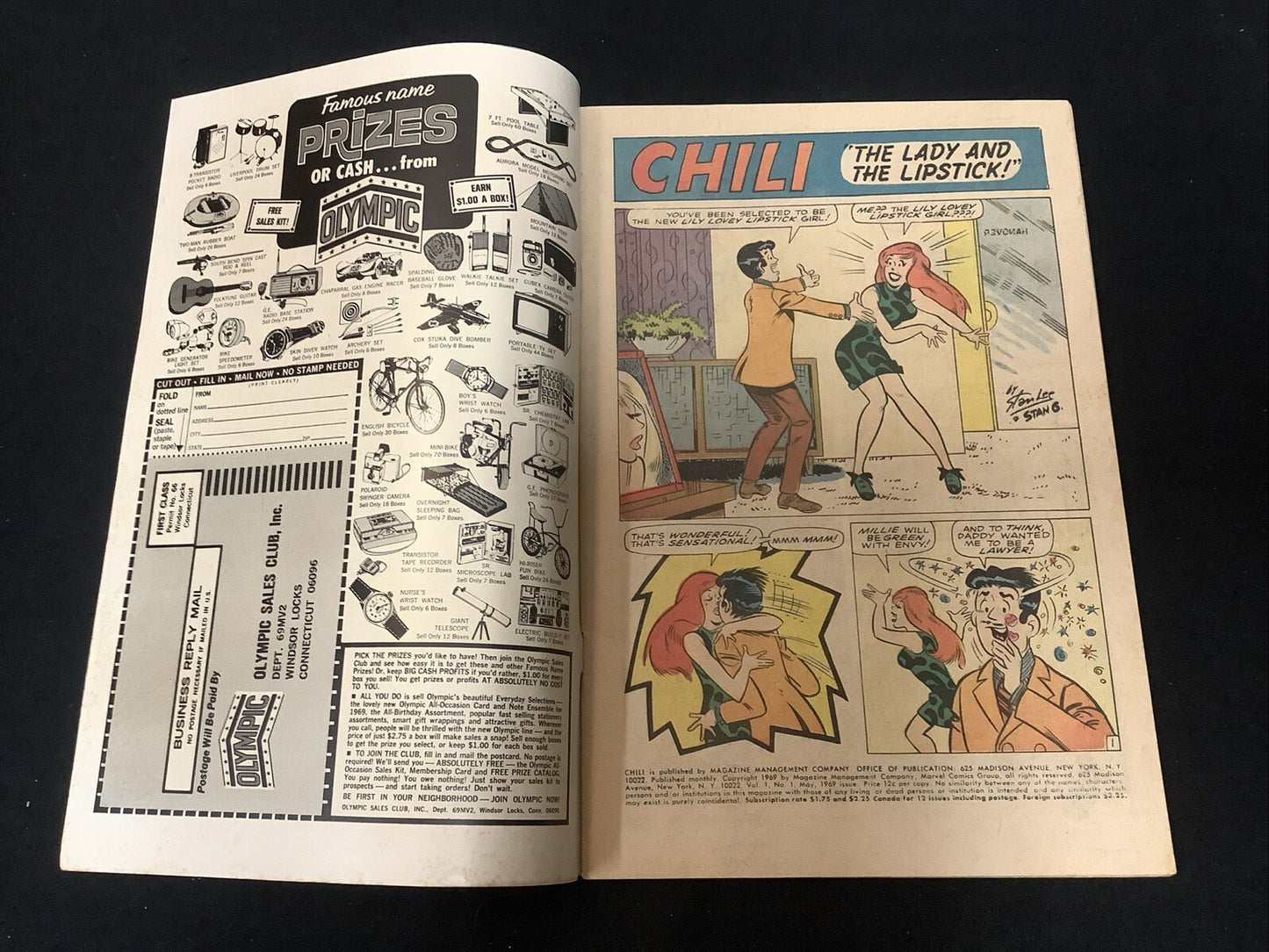 CHILI #1  (1969) F (6.0) Stan Lee/Stan Goldberg, “The Lady And The Lipstick”