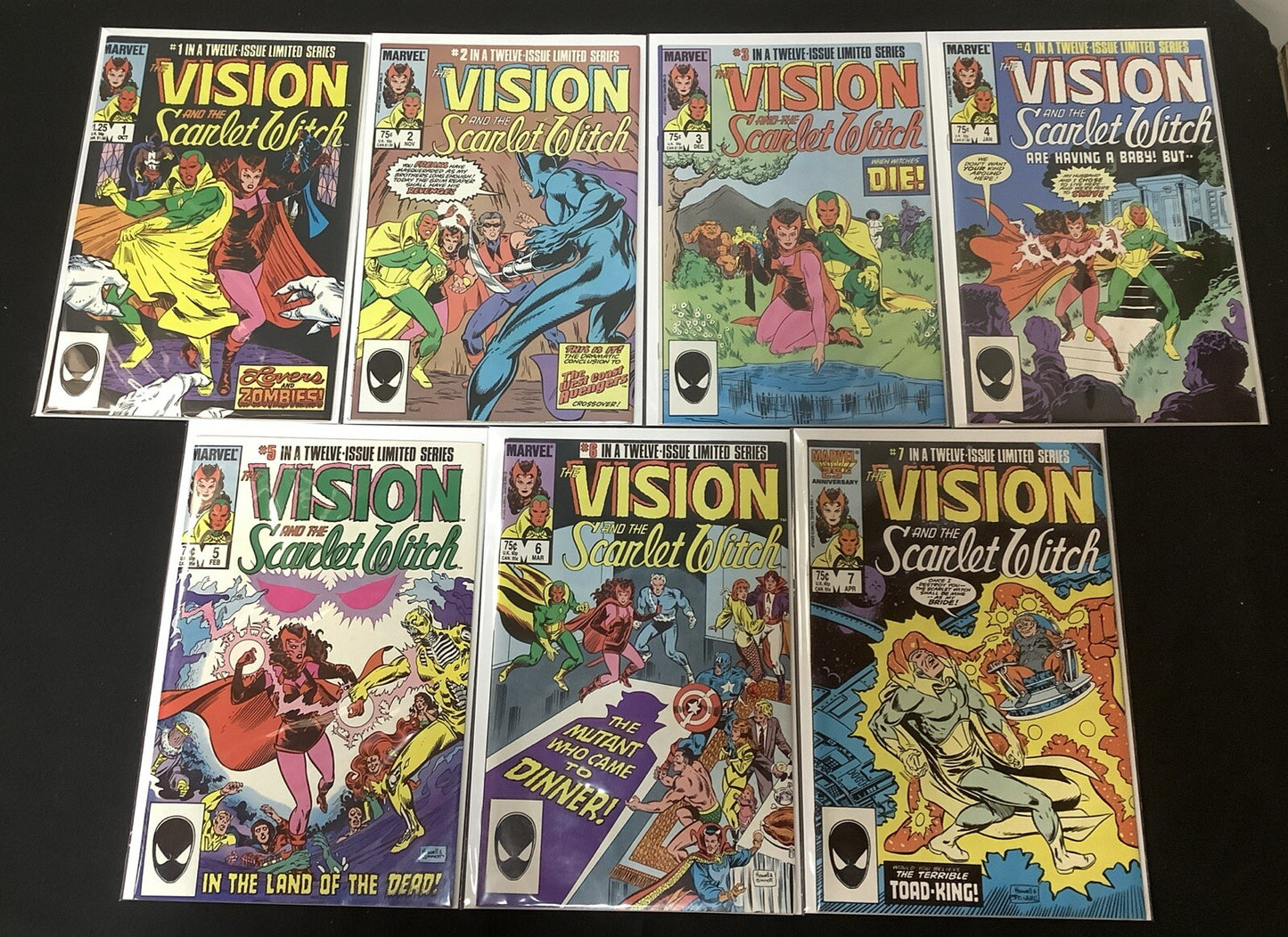 Vision and the Scarlet Witch #1-7 Comic Lot, 1st App Of Illusion And Glamour