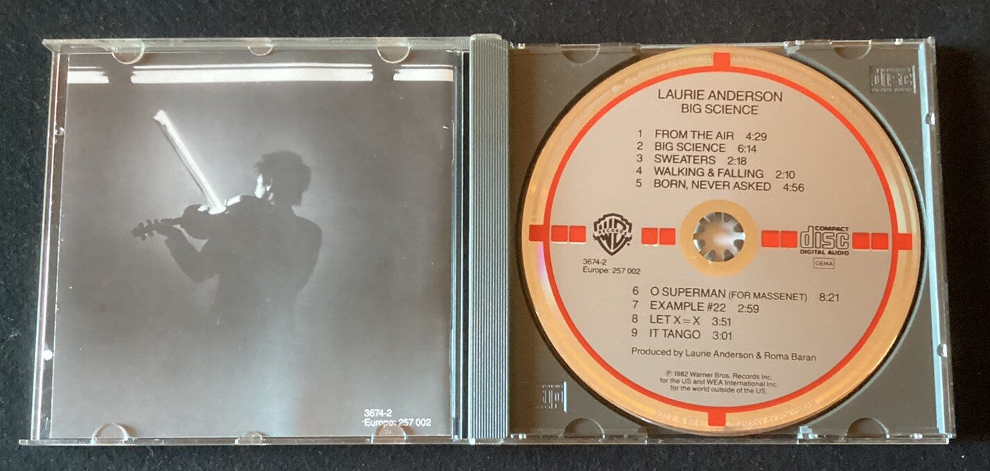 Laurie Anderson ~ Big Science (Target CD Made in West Germany, Like New) -JD