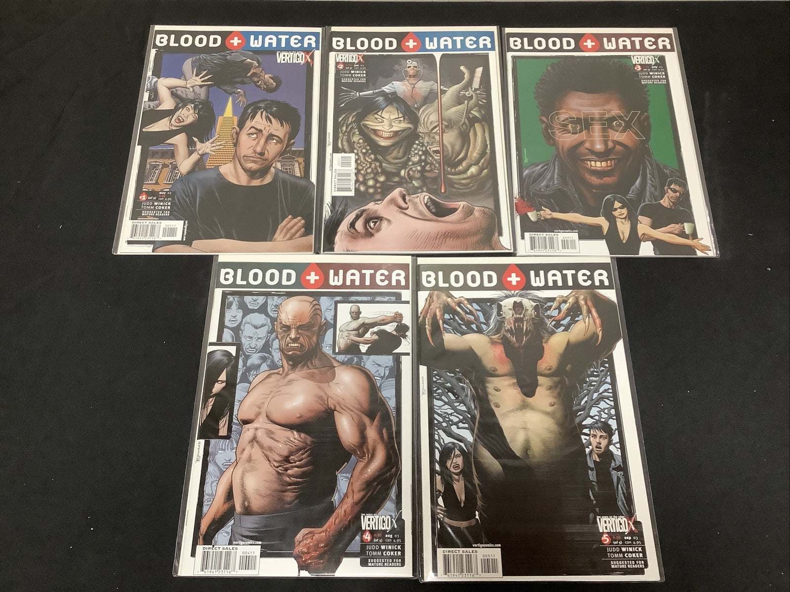 Blood And Water Complete Comic Set, Vertigo/DC, Judd Winick Tomm Coker, Bolland