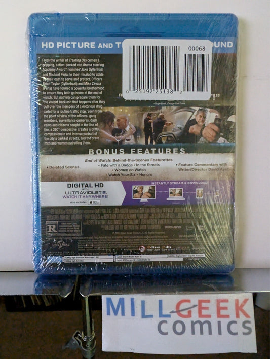 End of Watch, Jake Gyllenhaal (Blu-Ray 2012) Brand New -JD