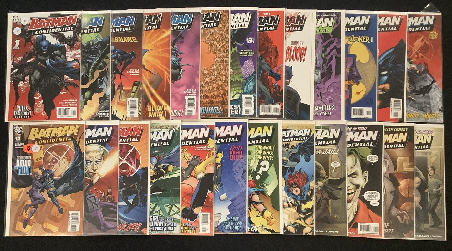 Batman Confidential #1-25 Comic Lot, DC Comics, Andy Diggle, Kevin Maguire, 2007
