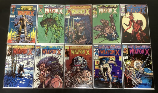 Marvel Comics Presents #72-81 Comic Lot, 1st Weapon X, VF/NM Or Better, See Pics