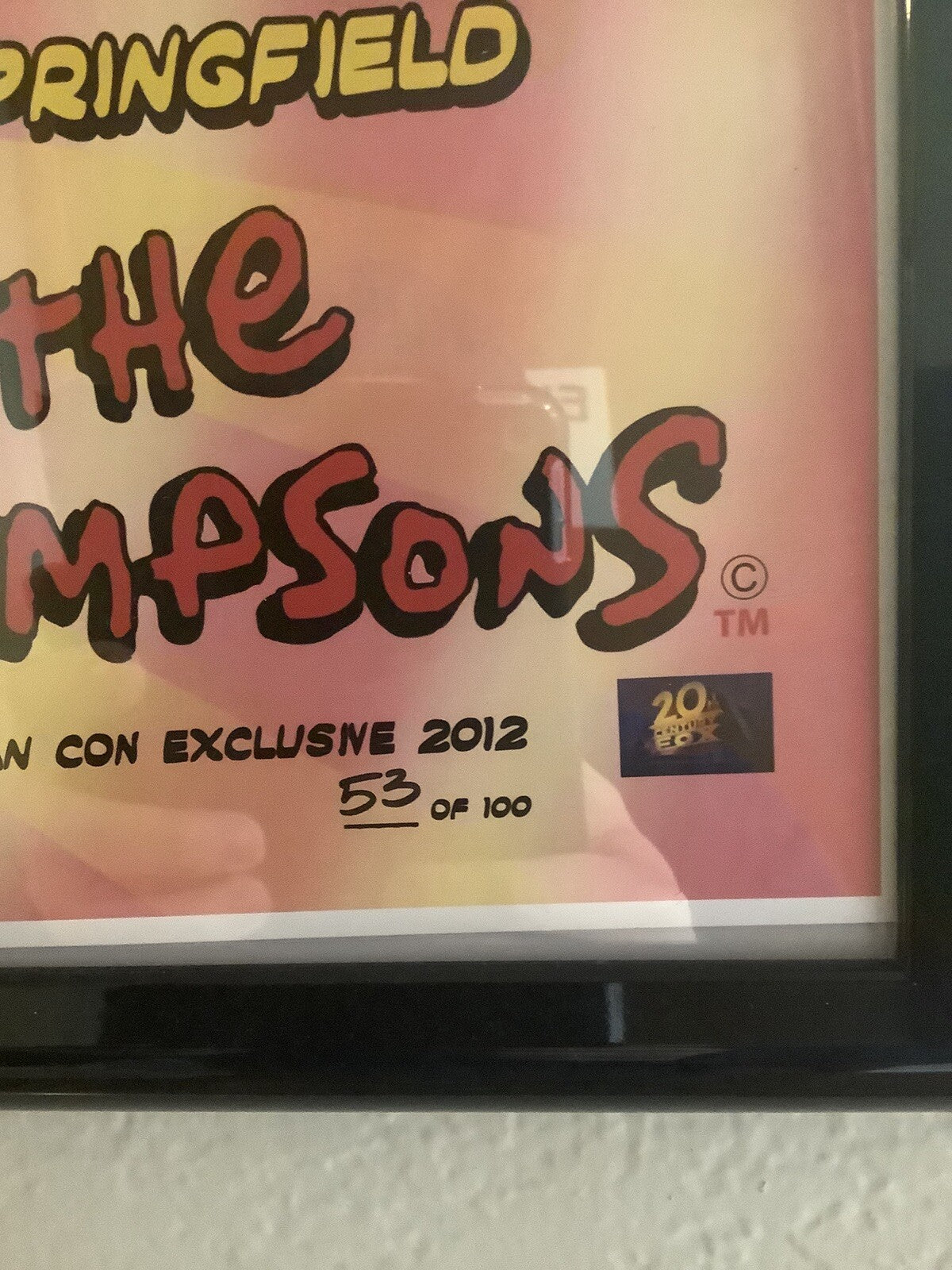 Simpsons Van Con Exclusive Print, Phil Ortiz Autographed And Numbered (53/100)