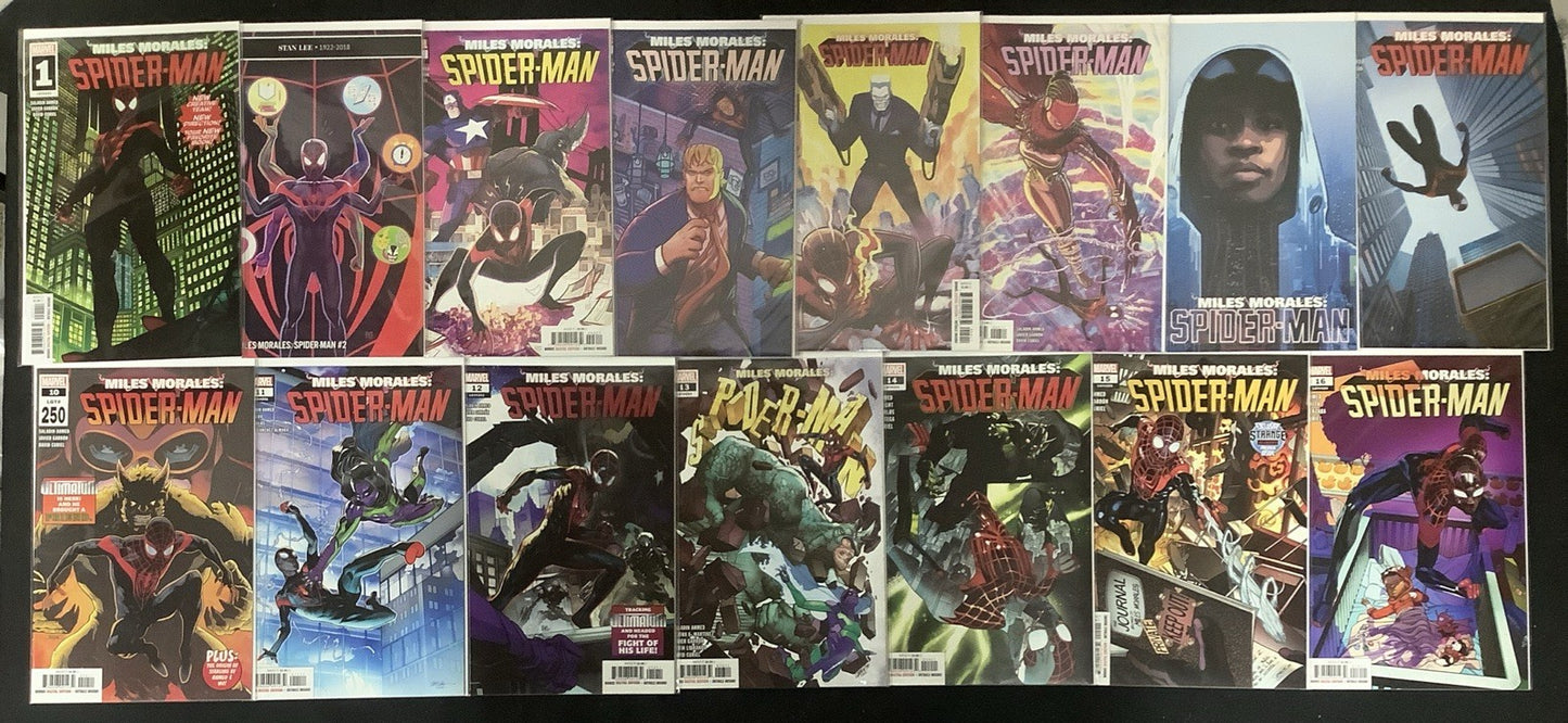 Miles Morales: Spider-Man #1-16 (Missing #7) Comic Lot, Marvel, 1st Solo Title
