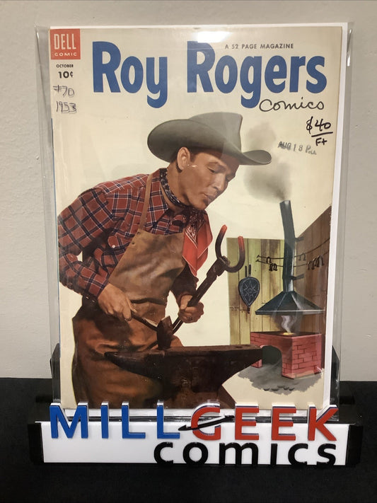 Roy Rogers Comics #70 (Dell Comics October 1953) F+ (6.5) 52 Page Magazine