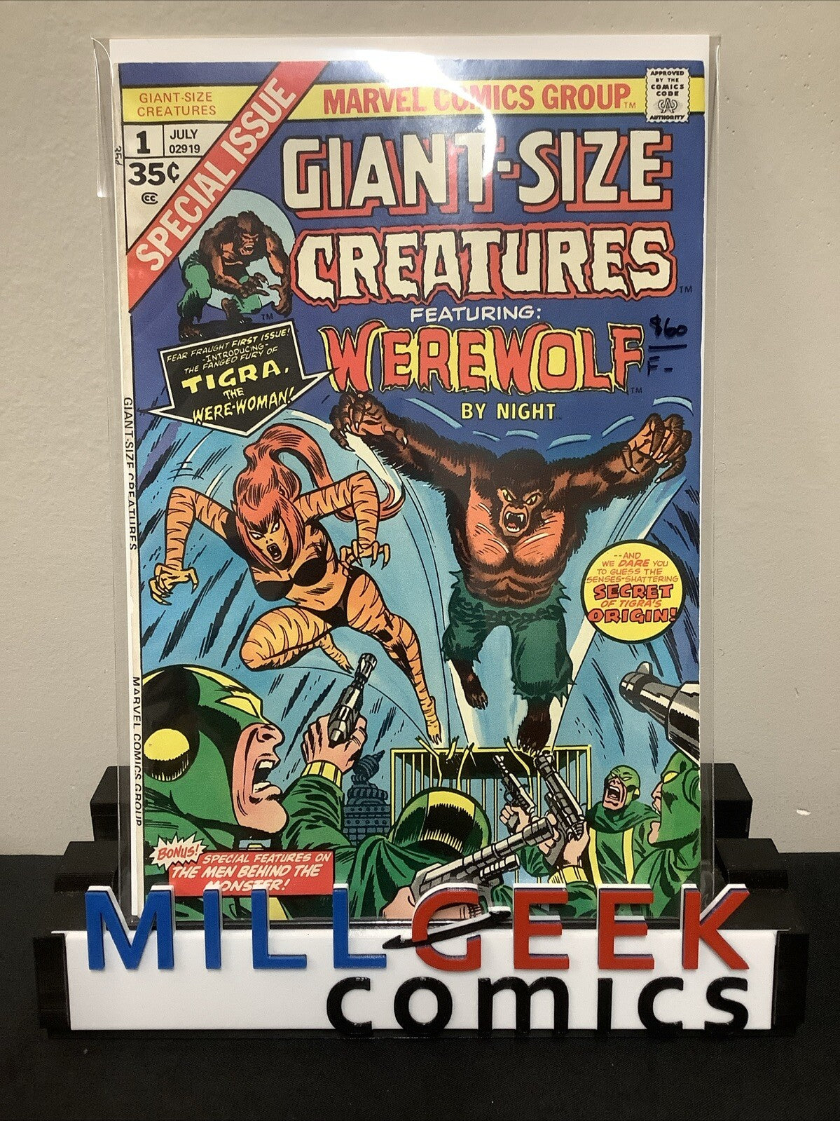 Giant-Size Creatures #1 (1974) F- (5.5) 1st App Tigra (Greer Grant Nelson)